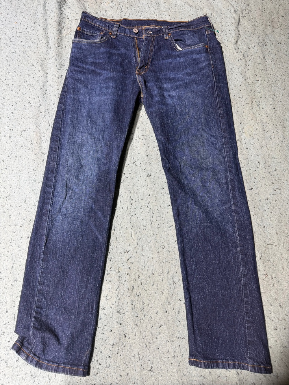 Levi's 505 Regular Fit Straight Leg Jeans W33 L30 Blue Denim